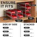 Simple Houseware Stackable Beverage Soda Can Dispenser Organizer Rack, Silver, 2 Pack