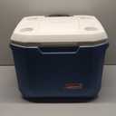 Coleman Xtreme 50qt Rolling Cooler with Wheels, Extra-Walled Insulation Keeps Ice up to 5 Days, Portable Wheeled Hard Chiller (Multi)
