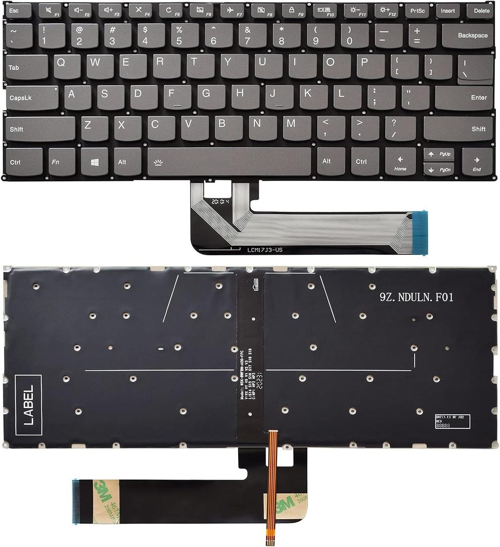 Keyboard Replacement Compatible with Yoga 730-13IKB 730-13IWL 730-15IKB 730-15IWL,Yoga 530-14IKB, Flex 6-14ARR Flex 6-14IKB Series Laptop with Backlight US Layout