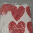 FuWeave 2 Pcs Valentines Day Heart Pillow Covers 18x18 Inch Embroidered Red Heart Cushion Covers Plush Faux Fur Tasseled Cushion Cases Valentines Day Decor for Home Bedroom Couch Sofa Indoor Gift