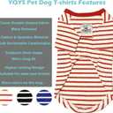 YQYS Pet T-Shirts Thick Striped Cotton Tee Shirt for Small Dogs and Cats Puppy Clothes Apparel Clothing for Teacup Chihuahua Yorkie Poodle Red White Small