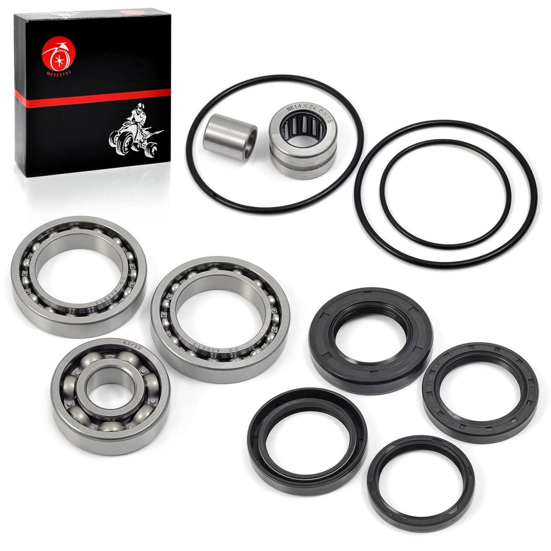Rear Differential Bearings Seals Kit Compatible with Honda FourTrax 300 TRX300 2x4 TRX300FW 4x4 1988-2000