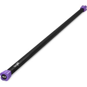 Yes4All Total Body Workout Weighted Bar 20lbs, Resistance Band Bar, Racks for Strength Training, Exercise Bar for Yoga in Home and Gym - Single/Combo
