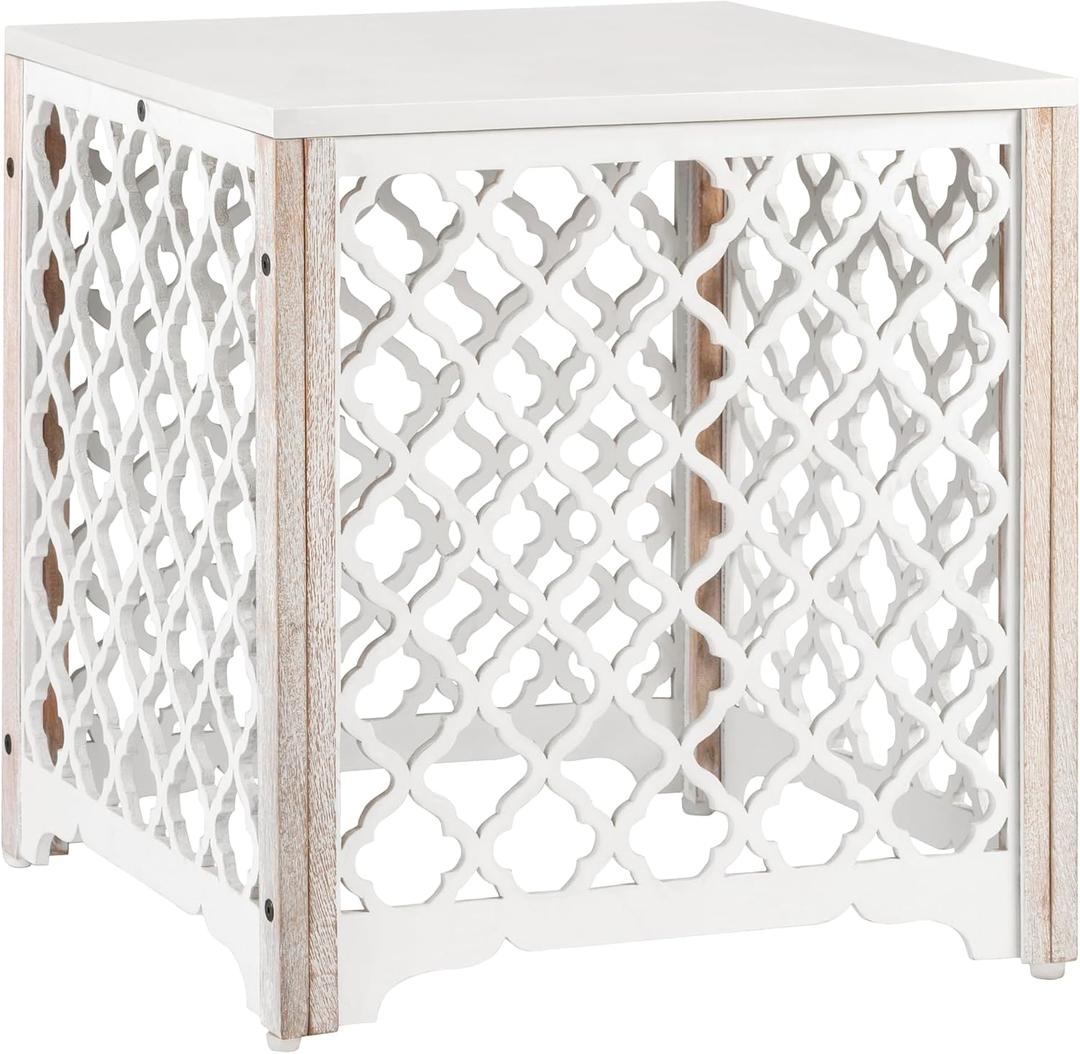 JFY Designs Wooden Side Table - End Table & Accent Tables for Living Room & Bedroom, Versatile Nightstand Sofa Table, Small Accent Furniture for Home Dcor