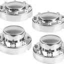 Front & Rear Chrome Dually Wheel Center Hub Caps Cover Compatible with Dodge Ram 3500 2011 2012 2013 2014 2015 2016 2017 2018 with Aluminum Wheels Replaces 68081010AA, 68081015AC (4Pcs)