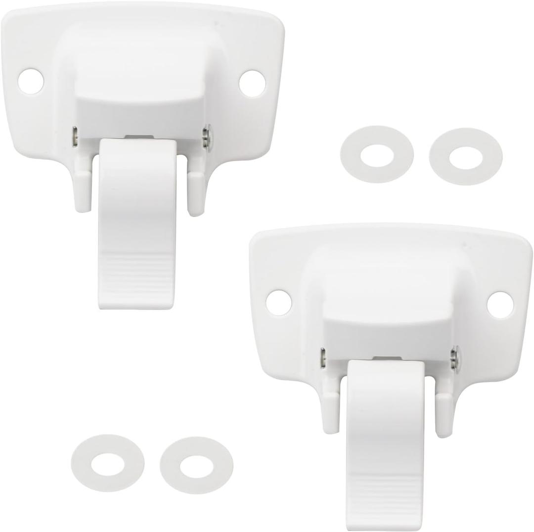 3314067.004B Trailer Mounting Bracket Compatible with Dometic/Sunchaser Awning Parts with 4 Sealing Gasket White (2 Pack)