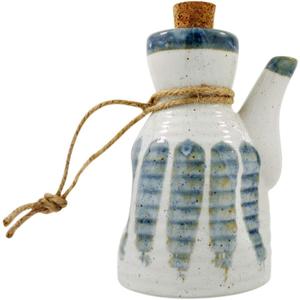 Needzo Traditional Japanese Soy Sauce Dispenser With Cork Stopper and Spout, 7 Ounce