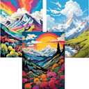 DOZEEZOP 3 Pack 5D Diamond Painting Kits for Adults, Diamond Art Kits for Adults Beginners of All Ages, Round Full Drill Arts and Crafts Gems Home Wall Decor 12x16 Inches Landscapes