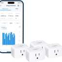 TP-Link  Smart Plug Wi-Fi Mini, Energy Monitoring, Compatible with Alexa & Google Home & Samsung SmartThings, Timer, 15A/1800W Max, ETL Certified, 2.4G Wi-Fi Only, Tapo P115(4-Pack)