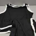 Fisoew Womens 2 Piece Outfits Summer Sleeveless Wide Leg Capris Tracksuits Casual Cotrast Colors Lounge Sets, Size XL