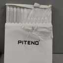 Piteno 16-Pack Reusable Glass Straws Set, Clear Glass Drinking Straws, 8.5''x10MM, Set of 6 Straight and 6 Bent with 4 Cleaning Brushes, Perfect for Smoothies, Milkshakes, Juice, Tea