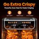 Simple Deluxe 9.5-Qt Dual Basket Air Fryer, 10-in-1 Digital Preset 1700W Airfryer, Sync Cook, Independent Temp Control, Shake Reminder, Nonstick Basket, Black