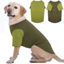 2 x 2 Pack Shirts for Large Dogs 4XL - Lightweight Breathable Dog Clothes, Prevent Overheating Summer Cool Tees for Travel, Hiking, Beach, Lounge Wear, Sleep, Green