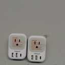 2 Pack European Plug Adapter USB C, TESSAN US to Europe Adapter 4 Outlets 3 USB Charger, Type C International Power Adaptor to Italy Spain France Portugal Iceland Germany, Europe Travel Essentials