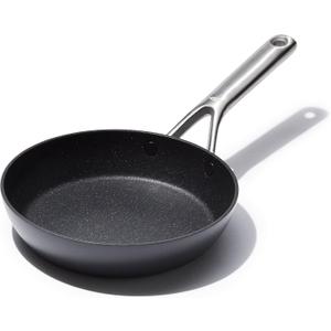 OXO Professional 8" Frying Pan Skillet, Hard Anodized Ceramic Nonstick Cookware PFAS-Free, Induction Suitable, Stainless Steel Handle, Diamond Reinforced Coating, Dishwasher Safe, Oven Safe, Black