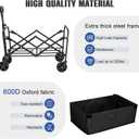 EVLIQUIL Collapsible Foldable Wagon,Wagons Carts Foldable with Wheels,Utility Grocery Folding Beach Wagon for Sand Garden Sports Shopping Outdoor.