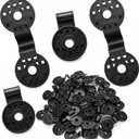 40 PCS Shade Cloth Clips, Plastic Shade Net Clips for Mesh or Thin Shade Fabric, Round Black Clips for Mesh Tarp, Bird Netting, Garden Netting and Sun Shade Cover