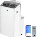 Whynter Inverter Portable Air Conditioner 14,000 BTU Heater with Dual Hose, Dehumidifier, Cooling Fan & Smart Wi-Fi for 600 Sq Ft Rooms, NEX ARC-1230WNH (12,000 SACC), White