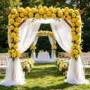 Kimura's Cabin 20pcs Fake Chrysanthemum Artificial Flowers Faux Silk Mums with Stem Balls Flowers for Vase Fillers Easter Home Table Floral Arrangements Wedding Party DIY Decoration(Yellow)