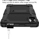 Case for Vortex ZTAB10/Vortex T10M PRO 10.1 inch Tablet Hybrid Shockproof Firendly Case Built in Kickstand Shoulder Strap for Vortex ZTAB 10/Vortex T10M PRO 10.1 inch Tablet (Black/Black)
