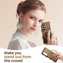 [Magnetic Stand & Wave Frame] Case for Samsung Galaxy Z Fold 5 [Fit for MagSafe] [Military Drop Protective] Not Yellowing Translucent Z Fold 5 Phone Ring Cover for Women Men 7.6" Desert Gold