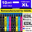 Remanufactured Ink Cartridges Replacement for Epson 822XL Ink Cartridges 822 XL T822 for Workforce Pro WF-3820 WF-3823 WF-4820 WF-4830 WF-4833 WF-4834 Printer 10PACK