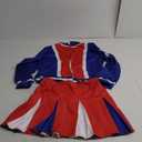 No Brand Cheerleader Costume for Women Stand Collar Cheerleading Uniforms Halloween Cute Cheer Outfits L