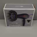 INFINITI PRO CONAIR Hair Dryer with Innovative Diffuser, Enhances Curls and Waves While Reducing Frizz, Dark Blue (1 Count (Pack of 1))