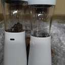 Electric Salt and Pepper Grinder Set with Storage Base, Stainless Steel Rechargeable Salt and Pepper Grinder Set with 4.5 oz Large Capacity, 1.8" Wide Mouth, Adjustable Coarseness, Ideal for Kitchen, 2 Pack