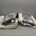 Headlights Assembly Compatible With 2005-2009 Chevy Equinox SUV, W/LED Bulbs, Replacement Headlamp Driver and Passenger Side, Pair Chrome Housing Amber Reflector 05-09 Equinox Head Light