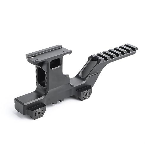 NECARL Tactical Group Type HY Mount Red Dot Riser Mount Laser Combo Adapter Mount Base Picatinny Rail Riser Scope Mount for T1 T2 Optic Scope Sight Holographic (4BK)