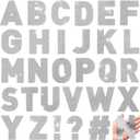 Harloon 232 Pcs 24 Sheets Large Glitter Letter Stickers Big Font Alphabet Letter Self Adhesive Letters Kit Mailbox Stickers for Mailbox Bulletin Boards Classroom Home(Silver,4 Inch)