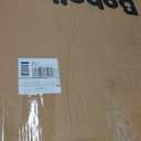 BABELIO 36 Inch Extra Tall Baby Gate with Cat Door, 29-40" Metal Dog Gate, Cat Gate for Stairs, Doorways, Auto Close Safety Gate with Pet Door, Easy Walk Thru, White