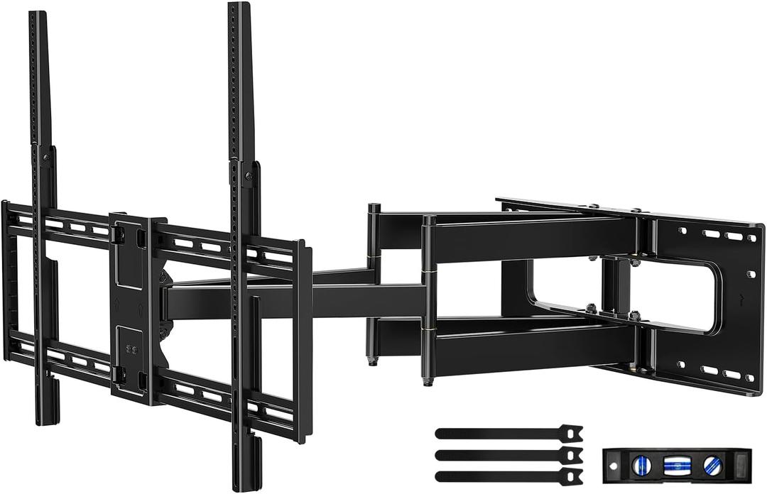 HOME VISION Full Motion Long Arm TV Wall Mount Bracket, Fits 75, 80, 85, 86, 98, 100 inch Flat or Curved TVs Up to 800x600 VESA & 165LBS, TV Mount with Full Motion, Swivel, Tilt, Extension, Heavy Duty