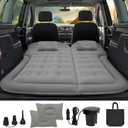 SUV Air Mattress for Camping, Air Mattress for Car Compatible with SUV, Camping Bed with Pump, Inflatable Sleeping Pad for Car Backseat, Truck Travel Bed for Road Trip (Grey)