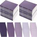 Eaasty 50 Pcs Mini Notebooks Bulk Small Pocket Notepads Journals Lined Paper Gradual Cover Paper for Coworkers Nurse Teacher Employee Office Social Worker (Purple)
