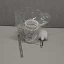 Toilet Brush and Holder Set - Toilet Bowl Brush and Holder with Sturdy Bristles for Thorough Cleaning - Concealed White Bathroom Accessories Toilet Cleaner Brush for Bathroom (Marble Look)