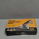 Saker Electric Grill Brush for Outdoor Grill, Bristle-Free Automatic Grill Cleaning Brush with 450 RPM & LED Light, Grill Rescue BBQ Brush Set with 3 Interchangeable Heads (Stainless Steel Roller Brush)