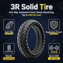 8.5" Solid Electric Scooter Tire, Honeycomb Shock-Absorbing Replacement with Lever, Compatible with Xiaomi M365/Pro/1S, Ninebot E22/E25, Gotrax GXL V2 (2PS)