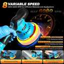 Cordless Car Buffer Polisher Kit, 6-Inch Ultimate Car Polishing Kit with 2x2.0Ah 21V Batteries & 28PCS Attachments, 8-Speed 6000RPM Cordless Buffer Polisher for Car Detailing, Waxer, Scratch Removal