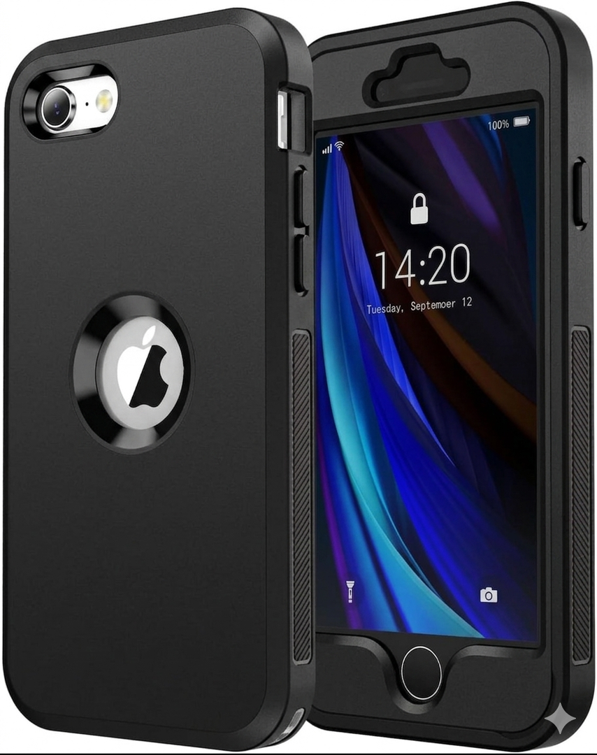 jaroco for iPhone SE Case 2022/2020,iPhone 8/7 [Shockproof] [Dropproof] [Dust-Proof] [Military Grade Drop Tested] with Non-Slip Removable Heavy Duty Full Body Phone Case 4.7 Inch-Black