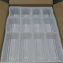 24Pcs Glass Cylinder Vases, Clear Ribbed Bud Vases for Centerpieces Weeding Decoration, Tall Clear Flower Vases in Bulk for Table Shelf, Party(Ribbed)