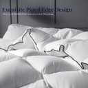 Ubauba King Size Down Duvet Insert - All Season Cool Touch for Hot Sleepers, Premium 100% Cotton Shell Hotel Quality, White 106 x 90 Inch