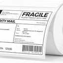 MUNBYN 4 X 3 Direct Thermal Labels, White Thermal Printer Stickers, Strong Adhesive, Labels Paper for Mailing, Barcode, 500 Sheets/1 Roll
