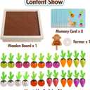 Skrtuan Montessori Toys for Toddlers 3 4 5 Years Old Boys Girls Baby, Wooden Toy Carrot Harvest Game, Educational Toys Shape Sorting Matching Puzzle, Memory Game Fine Motor Skill Gifts for Kids 3-5