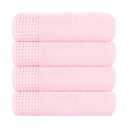 GLAMBURG Ultra Soft 4 Pack Oversized Bath Towel Set 27x54 inches, 100% Cotton Bath Towels, Highly Absorbant Compact Quickdry & Lightweight Towel, Ideal for Gym Travel Camp Pool - Pink