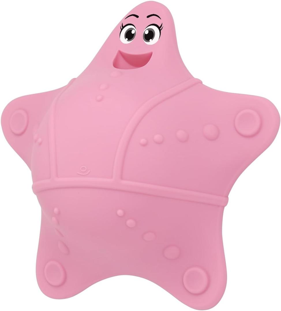 Bathtub Overflow Drain Cover, Silicone Tub Overflow Drain Cover, Soak Bathtub Drain Cover Stopper with Suction Cups, Cute Bathroom Spa Accessories Adds Inches of Water for Deeper Bath (Pink)