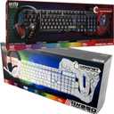 Orzly Gaming Keyboard, Mouse, Headset, Mousepad Peripherals Bundle Packs [Black & White] Bundle