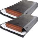 Table Leaf Storage Bag Padded 2 Pack, 2024 Upgraded Heavy Duty Dining Table Leaf Bag, Extra Thick Flannel Backing Table Leaf Cover Protector, Water Resistant, Black(Pls Check Size Chart) (51"19.6''-2 Pack)