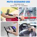 Magnetic Phone Holder for Car, Steering Wheel Phone Holder [Strong Magnet], for MagSafe, Adjustable Strap Compatible with Gym Equipment, Stroller, Shopping Cart, All Phone(Magnetic Ring Included)